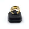 Bague or jaune citrine et diamants