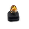 Bague en or jaune citrine synthétique