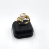 Bague or jaune perle de culture et diamants