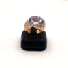 Bague améthyste diamants or jaune