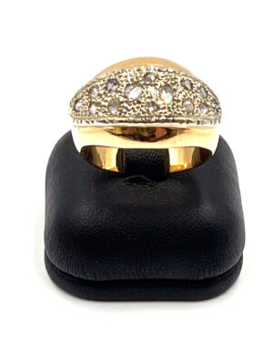 Bague jonc anglais et diamants