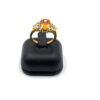Bague citrine et diamants or jaune