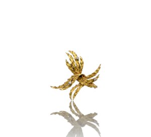 Broche brillant or jaune