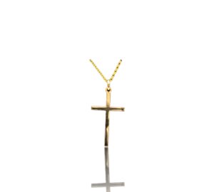 Pendentif croix or jaune