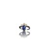 Bague saphir et 3 diamants