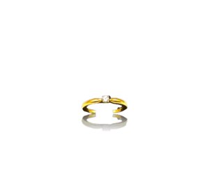 Solitaire or jaune diamant