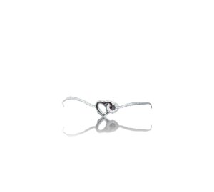 Bracelet coeur or gris