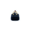 Bague or jaune rubis et brillants