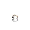 Bague solitaire bicolore