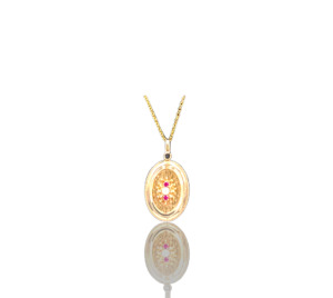 Pendentif perle et rubis