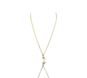 Pendentif or jaune saphir et diamant