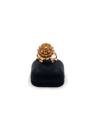 Bague boule fleur