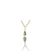 Pendentif 3 saphirs navette