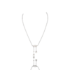 Collier or gris et diamants