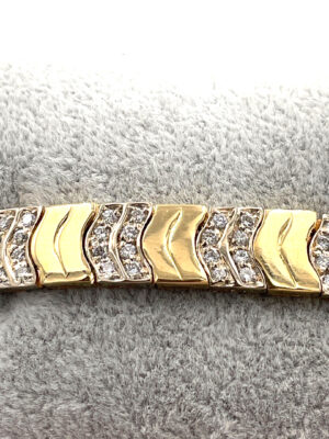 Bracelet 2 ors et 120 diamants
