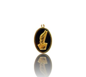 Pendentif or jaune égyptien écaille tortue