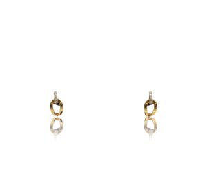 Boucles d'oreilles or jaune et diamants