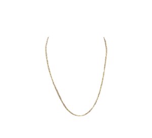 Chaine or jaune maille figaro 1+1