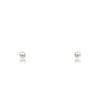 Paire boucles d'oreilles or jaune et perles de culture