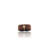 Bague acier chocolat diamant