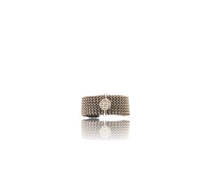 Bague acier gris