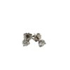Puces diamants or blanc