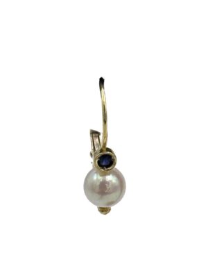 Dormeuses saphirs et perles de culture