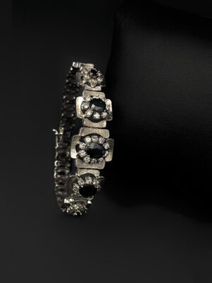 Bracelet 5 saphirs et diamants