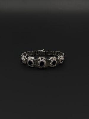 Bracelet 5 saphirs et diamants