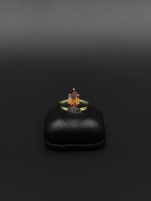 Bague citrine navette