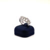 Bague or blanc diamants taille gourmette