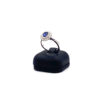 Bague or blanc saphir et diamants