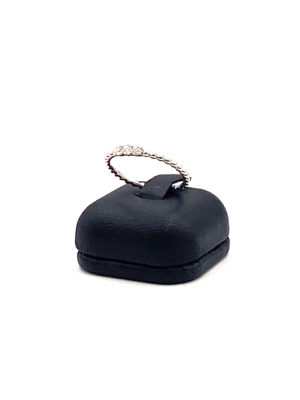 Bague diamants or blanc