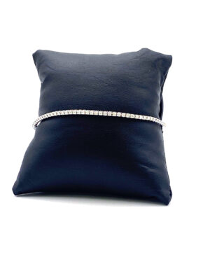 Bracelet or blanc rivière de diamants