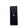 Collier or blanc pendentif losange pavé diamants
