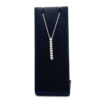 Collier or blanc pendentif pavé diamants long