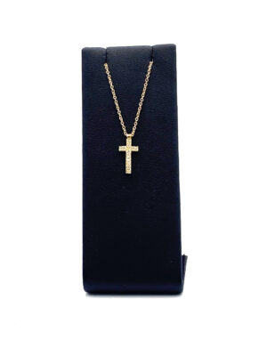 Croix or blanc pavé diamants