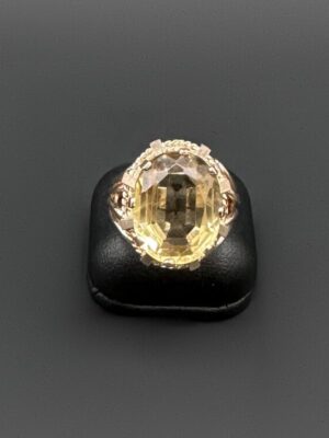 Bague citrine ovale