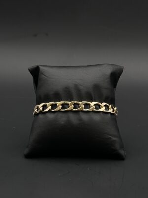 Bracelet en or jaune 18 ct maille gourmette
