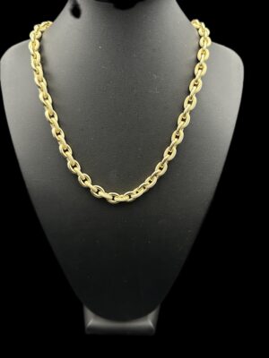 Collier or jaune 18 ct maille fantaisie