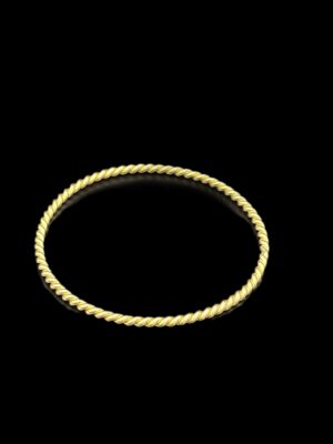 Bracelet or jaune 18 ct jonc torsadé