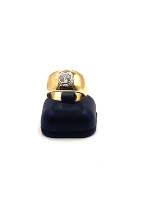 Bague or jaune jonc diamant